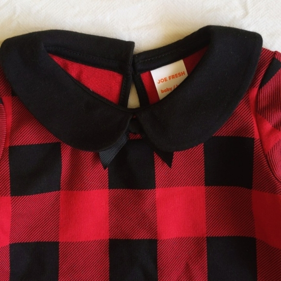 NEW joe fresh buffalo check peter pan collar peplum top 6-12 months baby girl - Picture 7 of 7